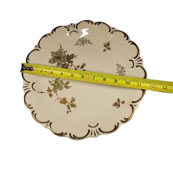 Serving Platter E&R Charger Dark Green Gold  Bavaria Germany 11 1/4" Diameter - Picture 6 of 9